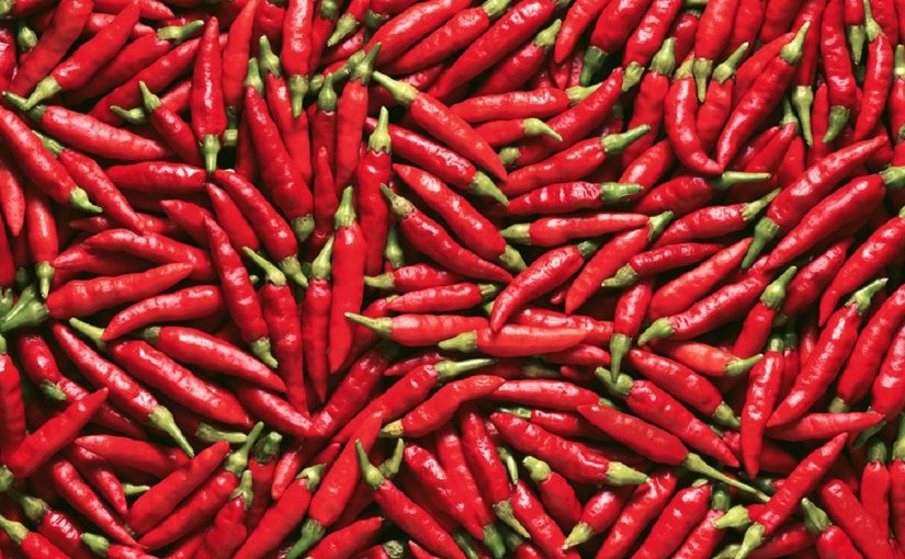 Red Design of Hot Calabrian Peppers